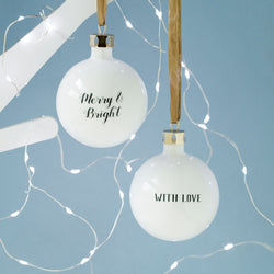 Bespoke personalised message China Bauble