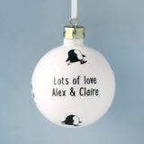 Bespoke personalised message China Bauble