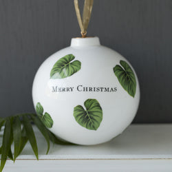 Botanical Leaf Print Bauble
